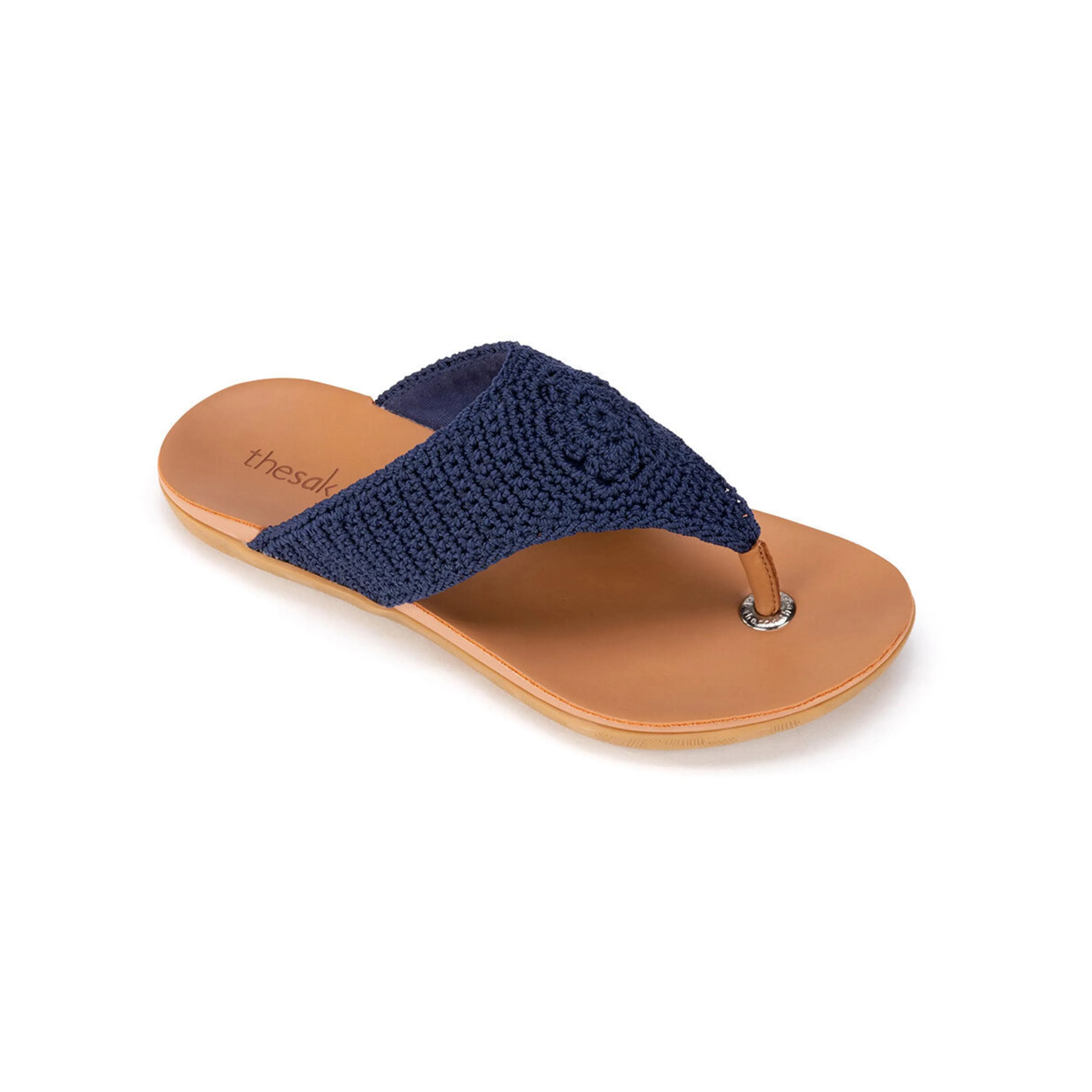 Outdoor Fun Shana Sandal - Hand Crochet - Denim