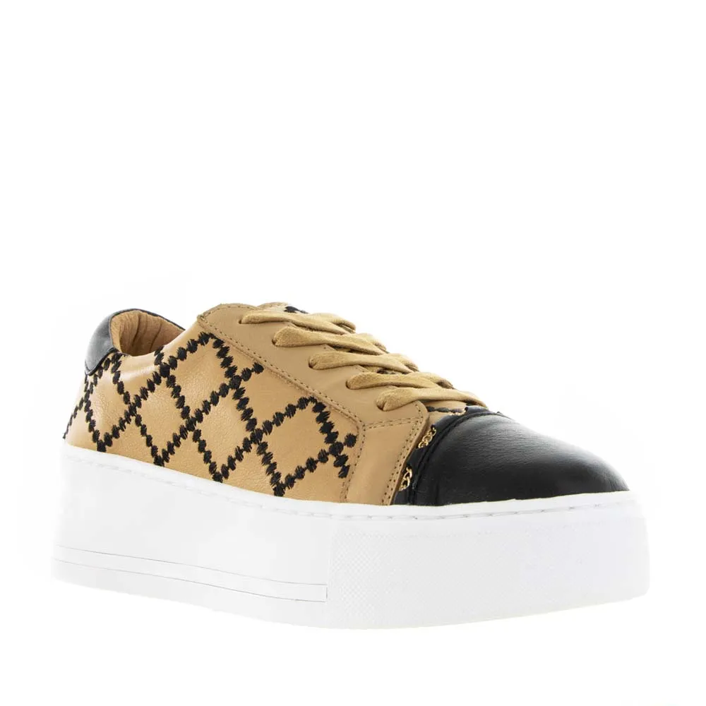 Slip Resistant Dual Tone ALFIE & EVIE FRANKIE BLACK CAMEL