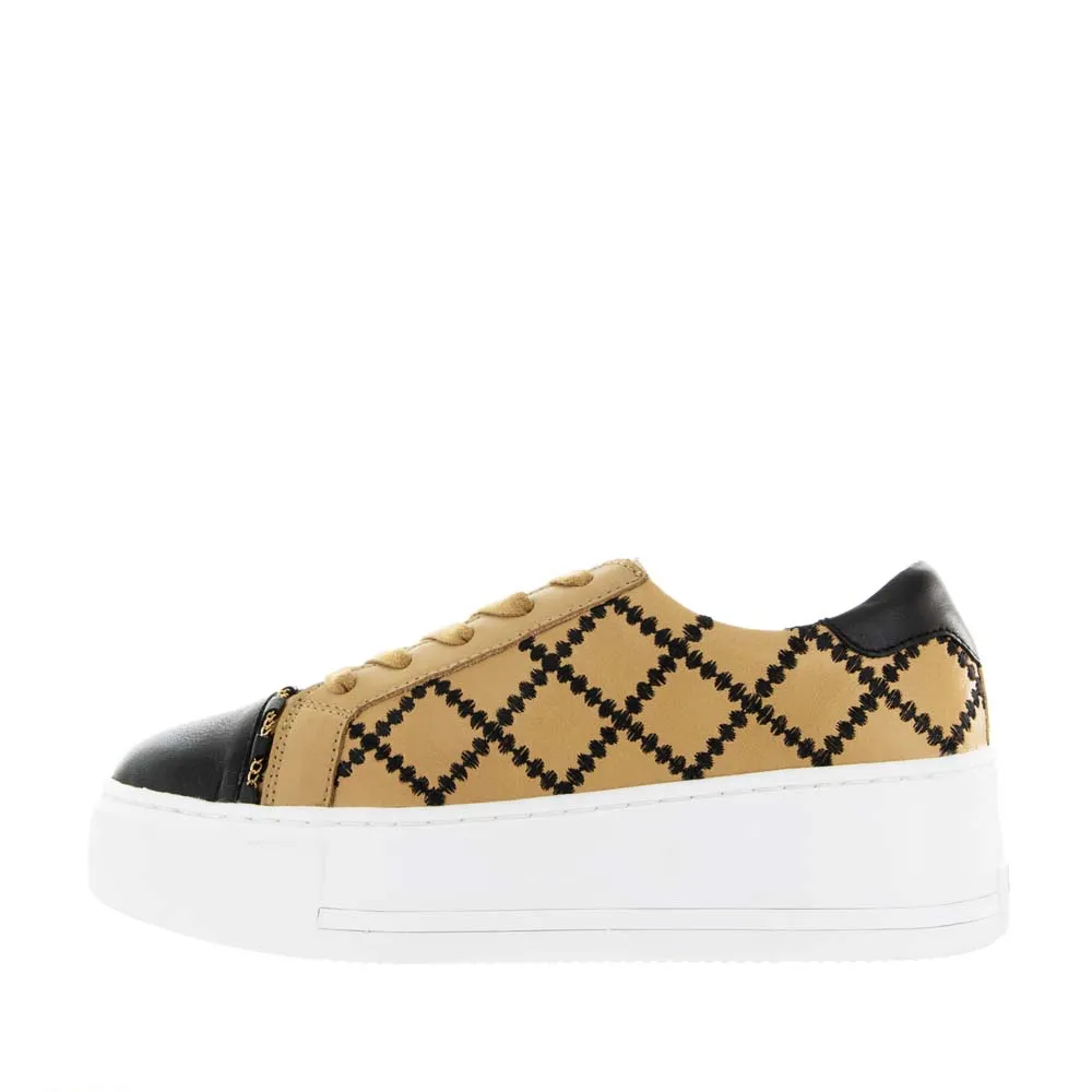 ALFIE & EVIE FRANKIE BLACK CAMEL Heel Safe Block Walk