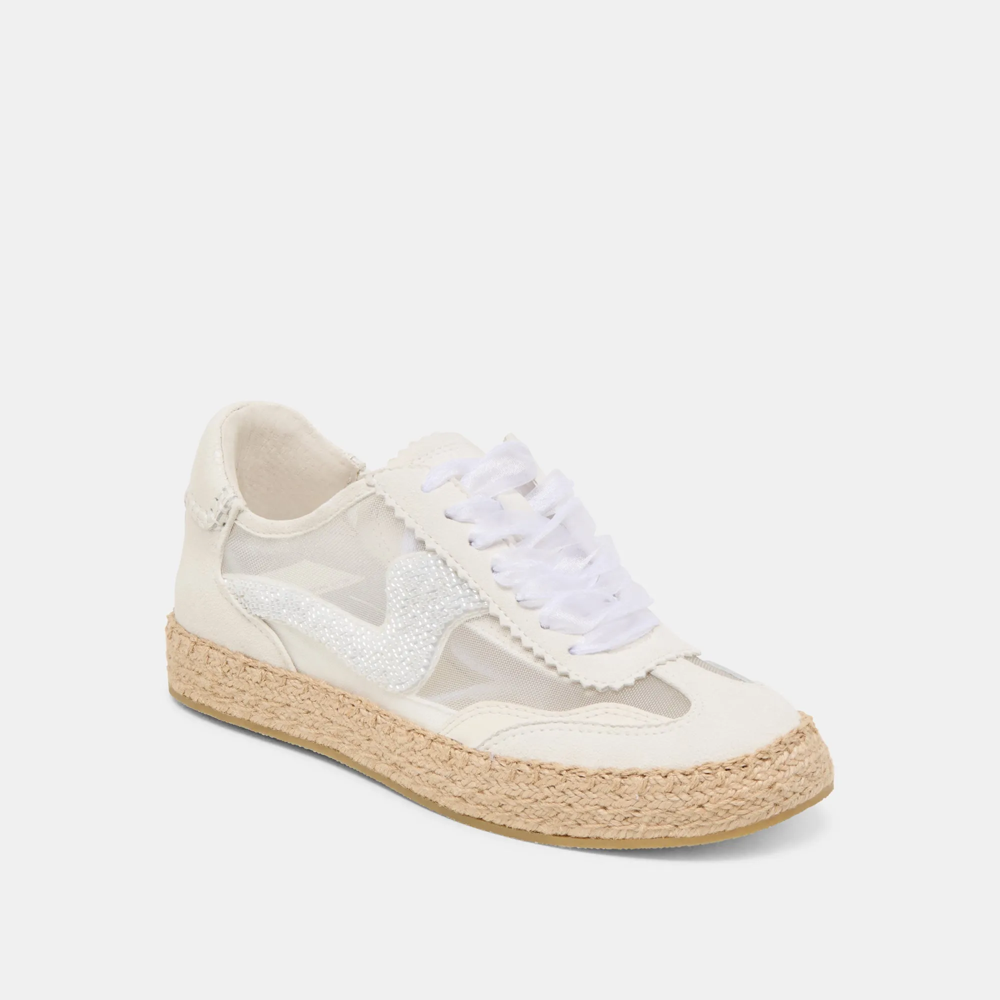 Everyday Look NOTICE ESPADRILLE BEAD SNEAKERS WHITE MESH