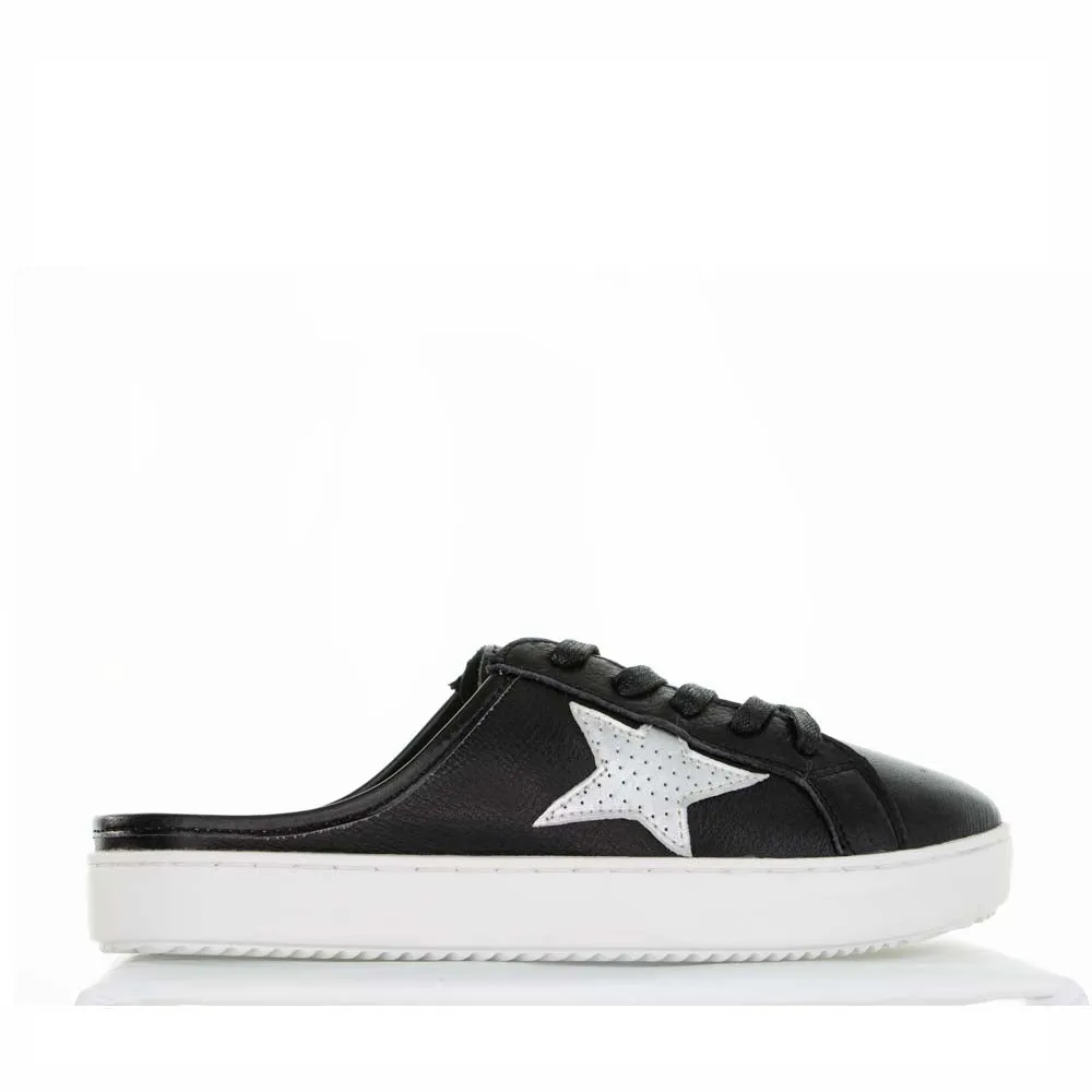 ALFIE & EVIE VANGO BLACK SILVER Step Out Comfort Footwear Comfort Fit