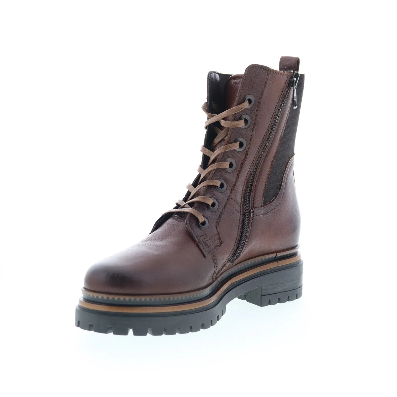 Impact Guard Outback Travel Miz Mooz Davie Womens Brown Leather Lace Up Casual Dress Boots