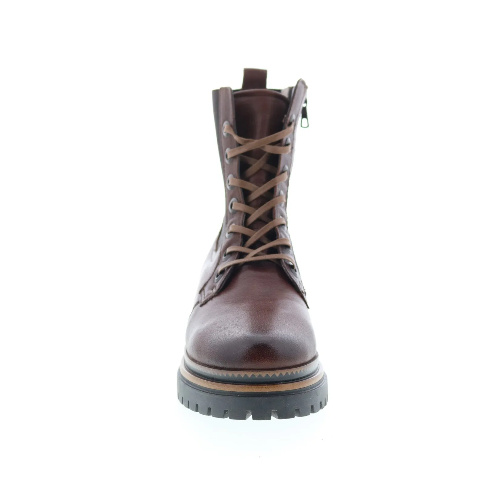 Miz Mooz Davie Womens Brown Leather Lace Up Casual Dress Boots Soft Touch