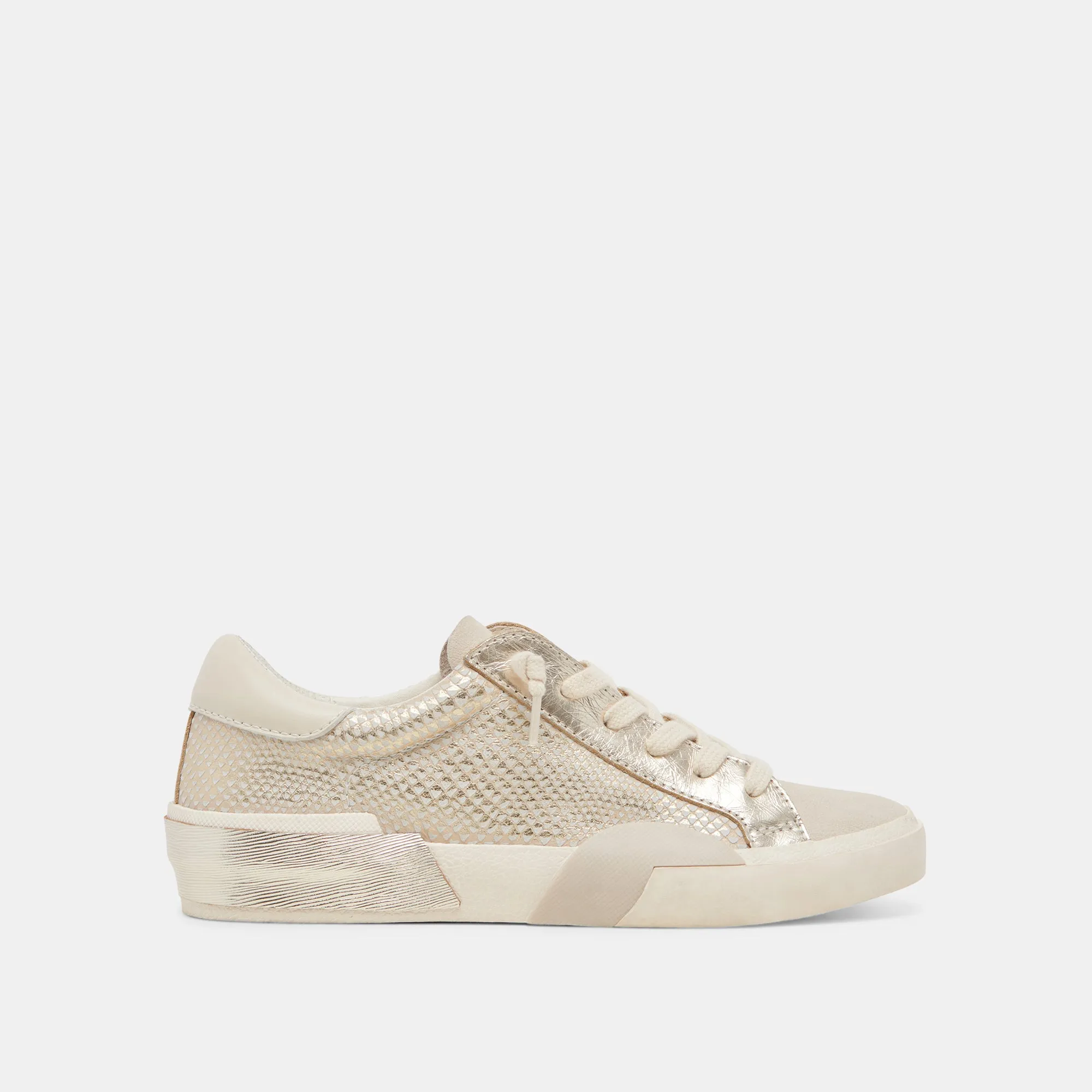 ZINA SNEAKERS CHAMPAGNE EMBOSSED LEATHER Ready To Go Step Forward