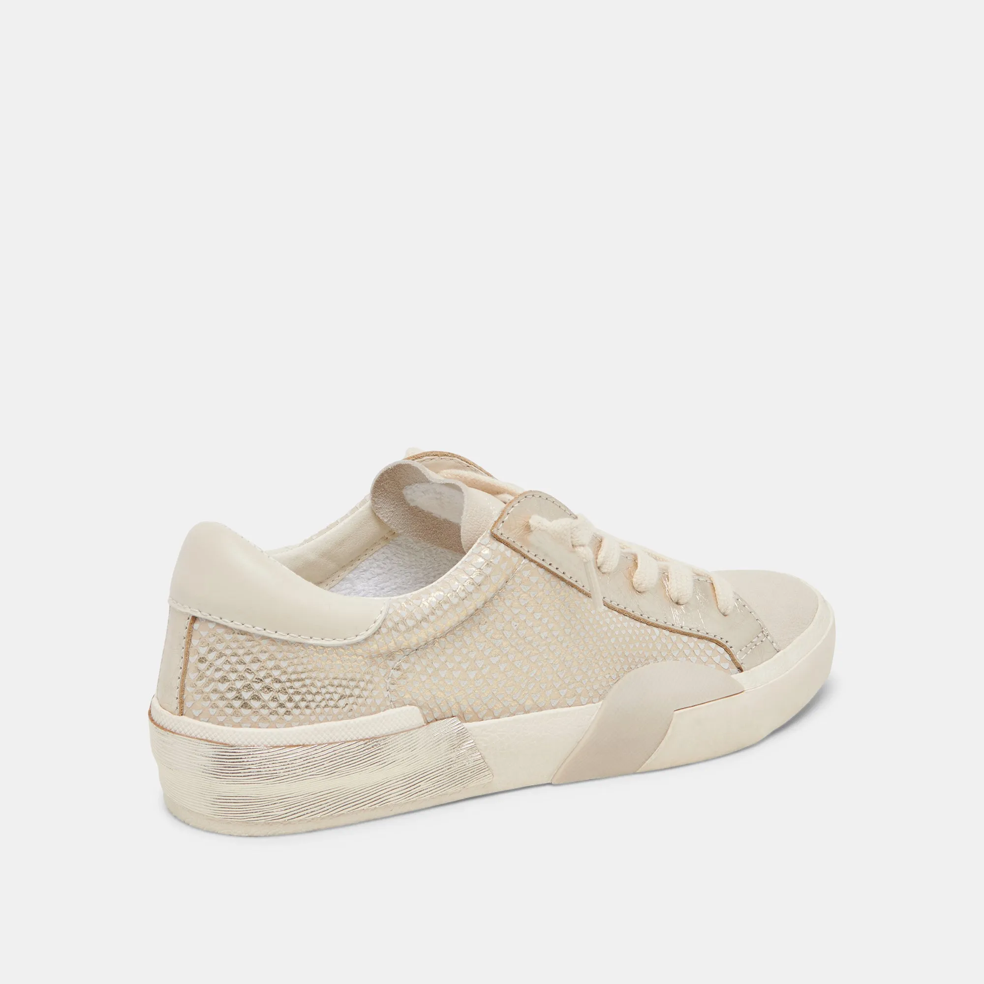 Sophisticated Look Trendy Performance ZINA SNEAKERS CHAMPAGNE EMBOSSED LEATHER