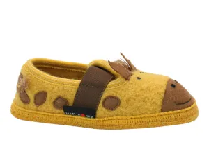 photo shoot Office Cool Haflinger Children's slippers Giraffe Yellow