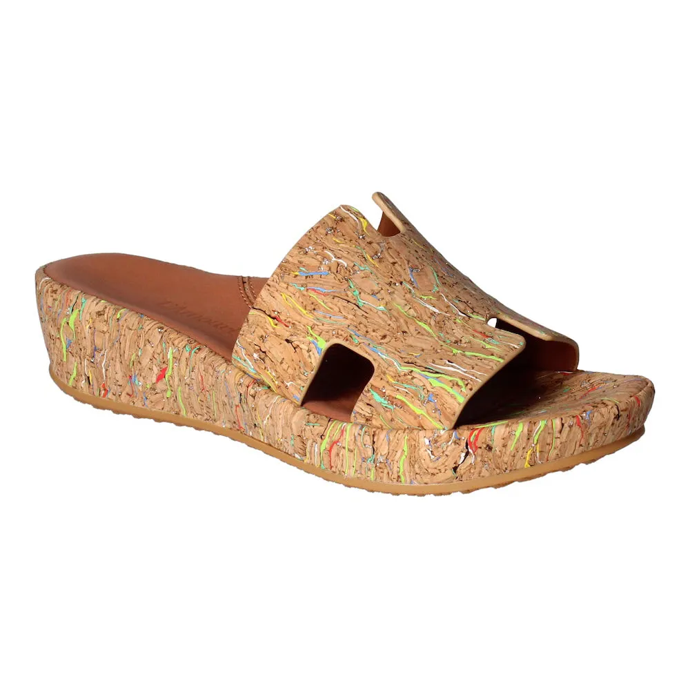 Catiana Slip on Sandal - Bright Multi Cork Angel Mood