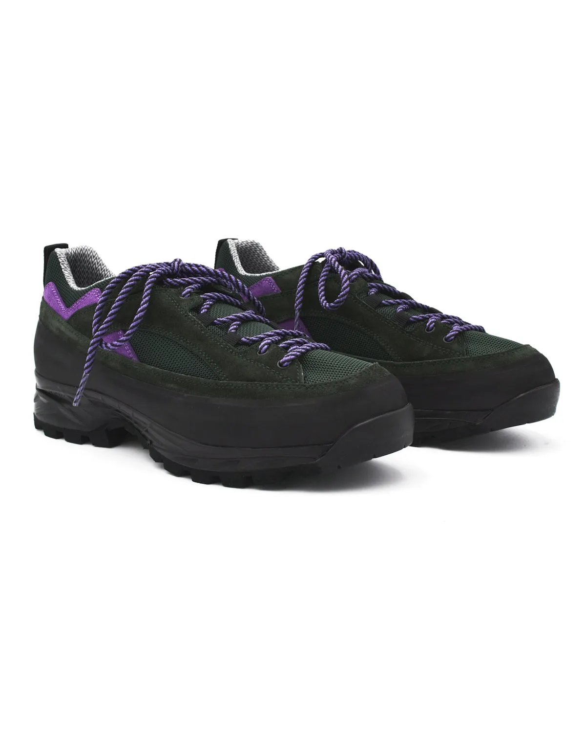 Diemme Grappa Green & Purple Suede Hiking Sneaker Comfort Lining Hill Tough