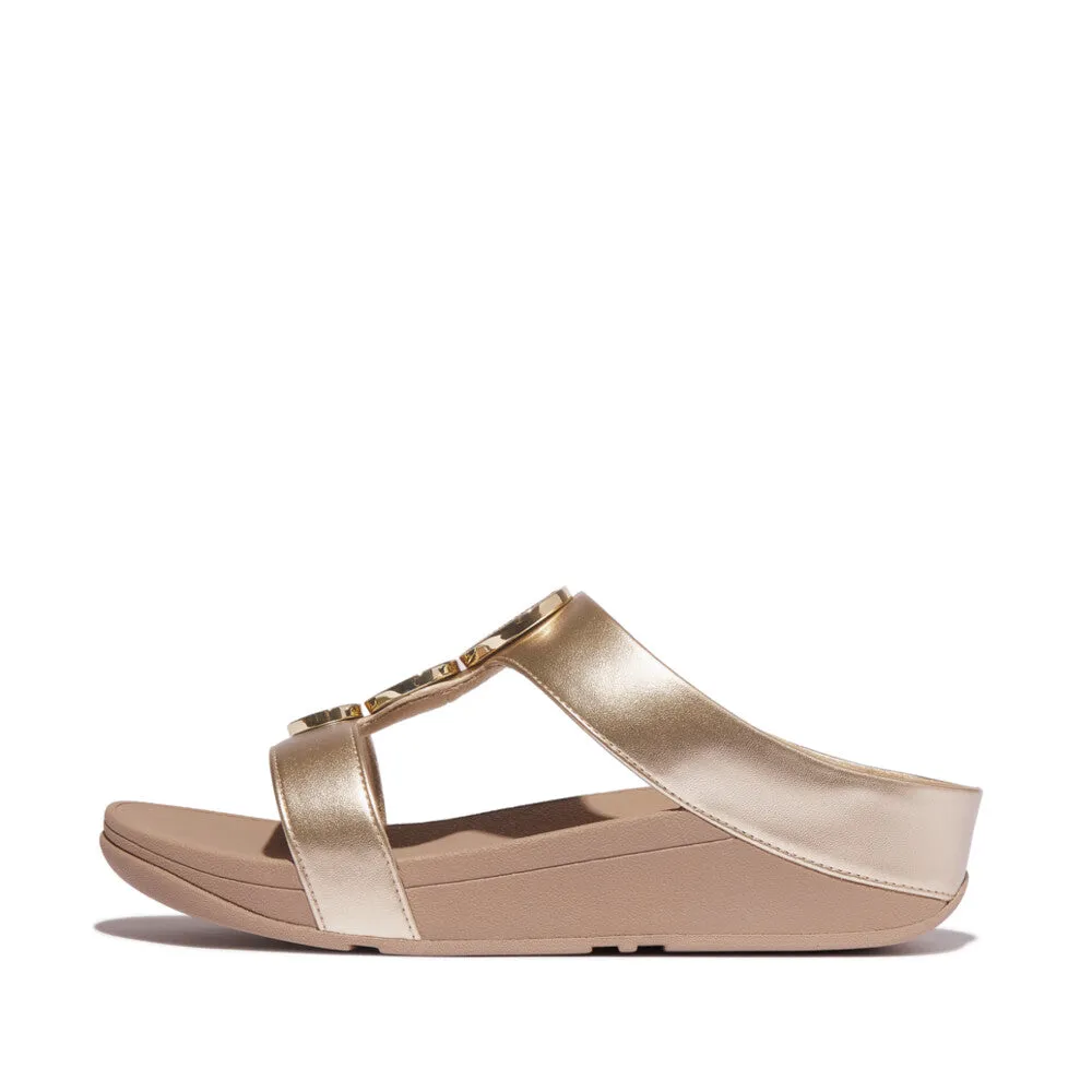 Future Walk FitFlop Halo Bead-Circle Metallic H-Bar Slides