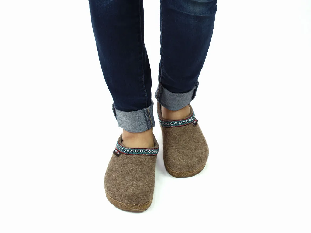 Easy Wear Haflinger Clogs Grizzly Franzl Torf