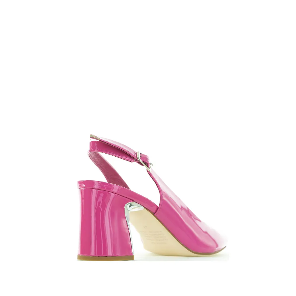 Dainty Heels Open Back Heels DJANGO & JULIETTE KIANNA HOT PINK PAT