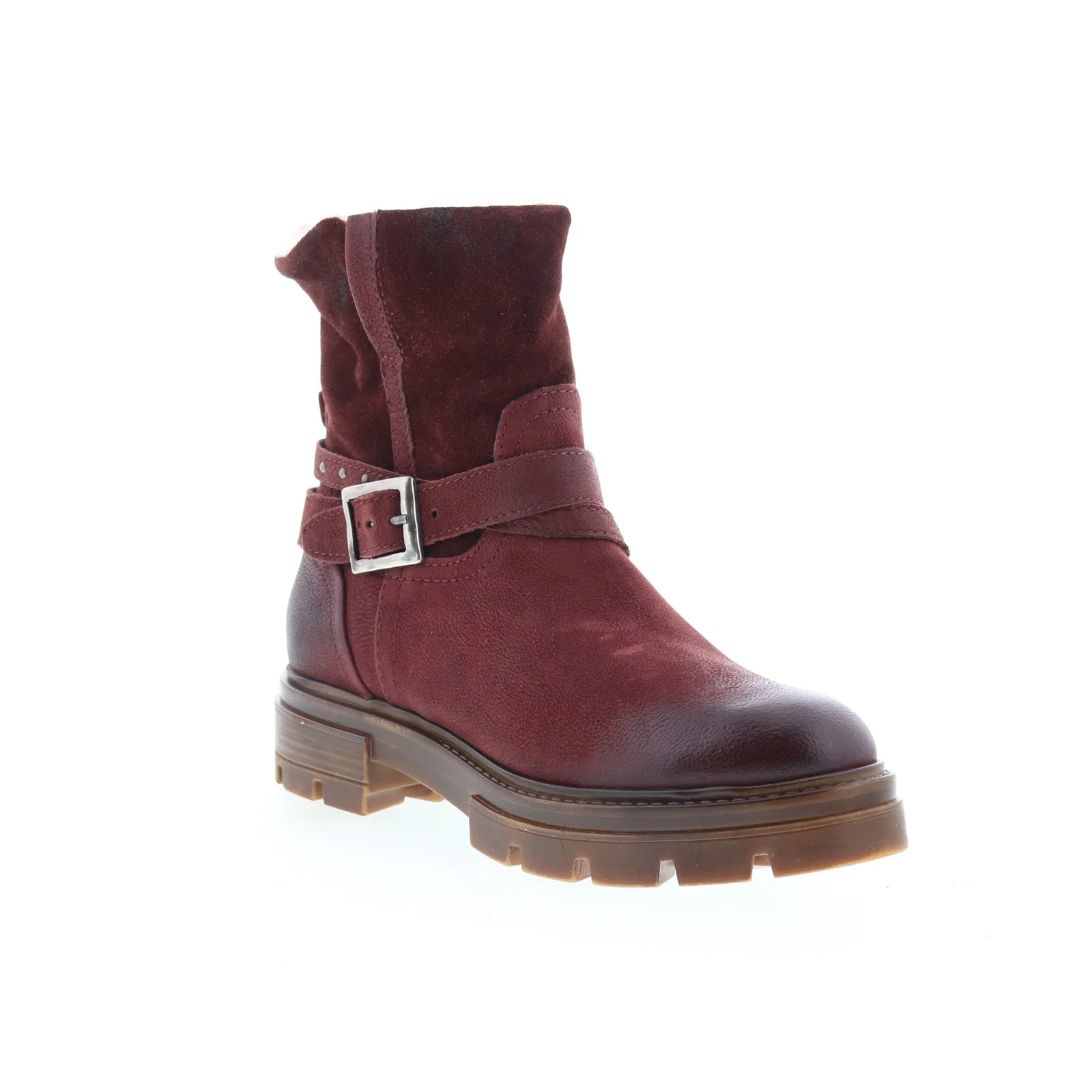 Premium Performance All Season Miz Mooz Bonney Womens Burgundy Leather Zipper Casual Dress Boots