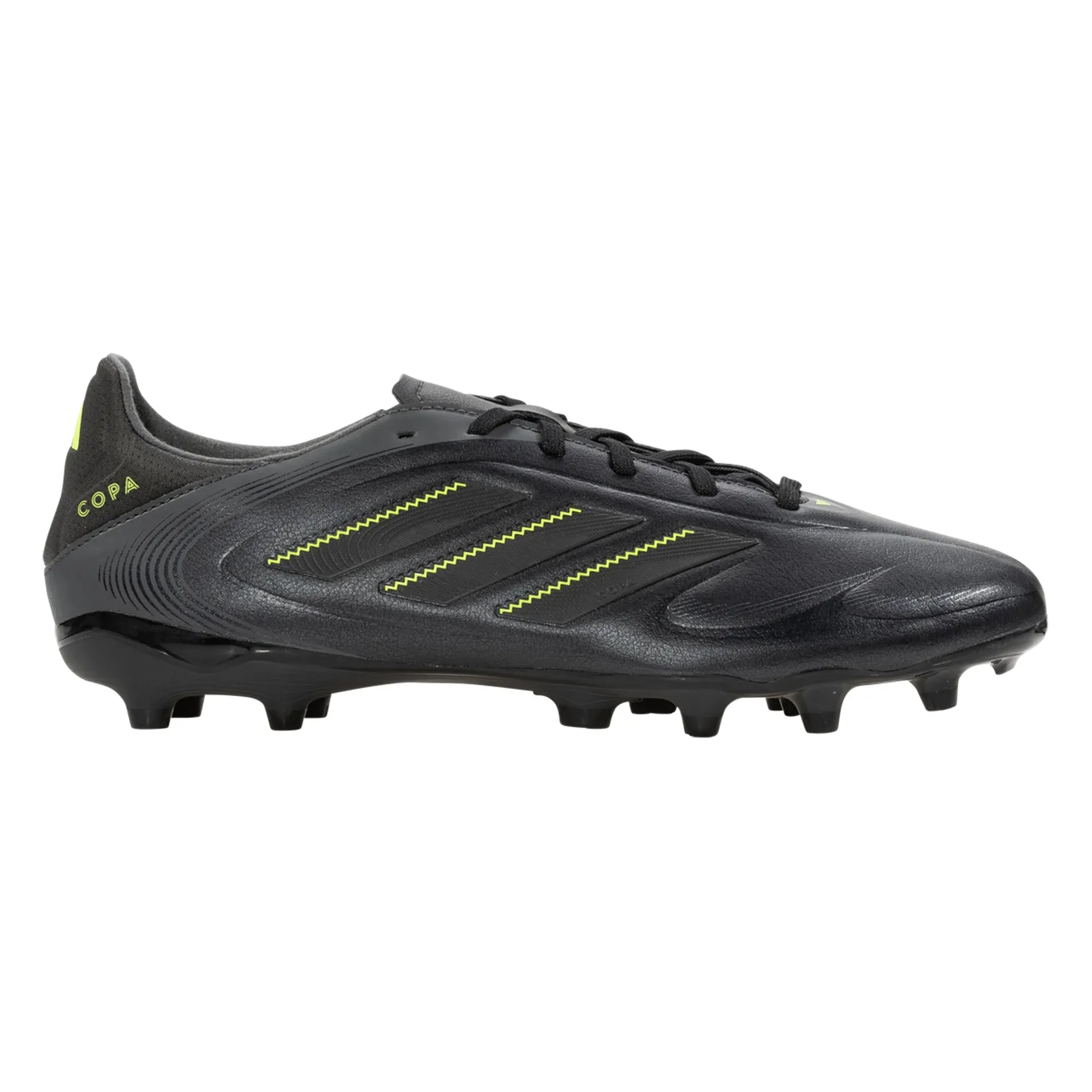 Sole Balance adidas Copa Pure III League Firm Ground/Multiple Ground Soccer Cleats (Black/Lucid Lemon)
