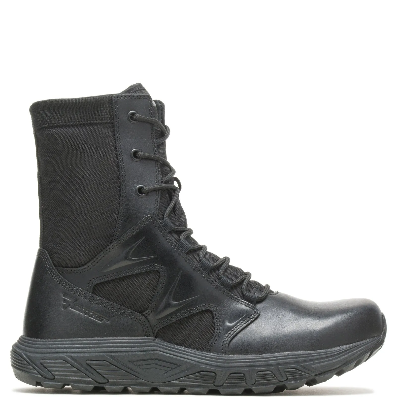 Construction Grade Bates Rush Tall Zip E01080 Mens Black Leather Lace Up Tactical Boots