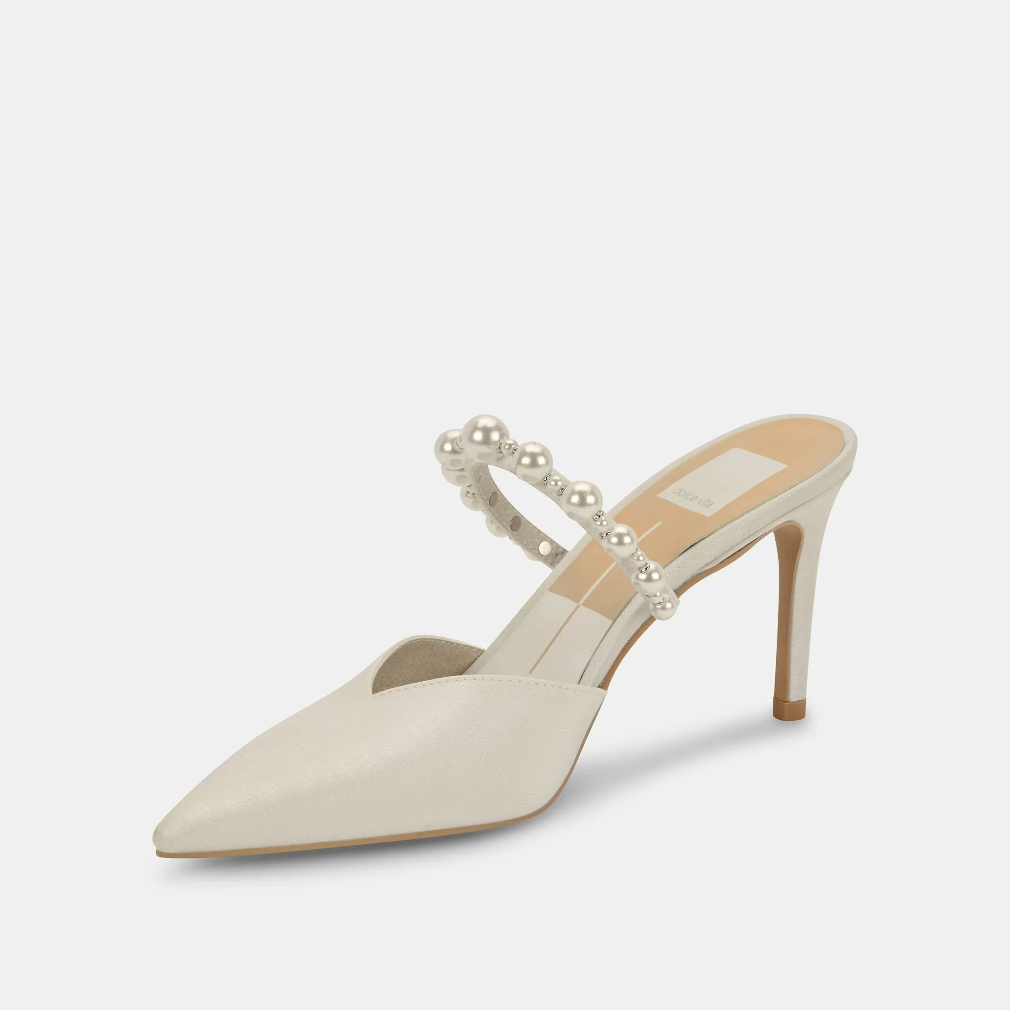 KANIKA PEARL WIDE HEELS VANILLA PEARLS Dressy Stilettos casual daily wear