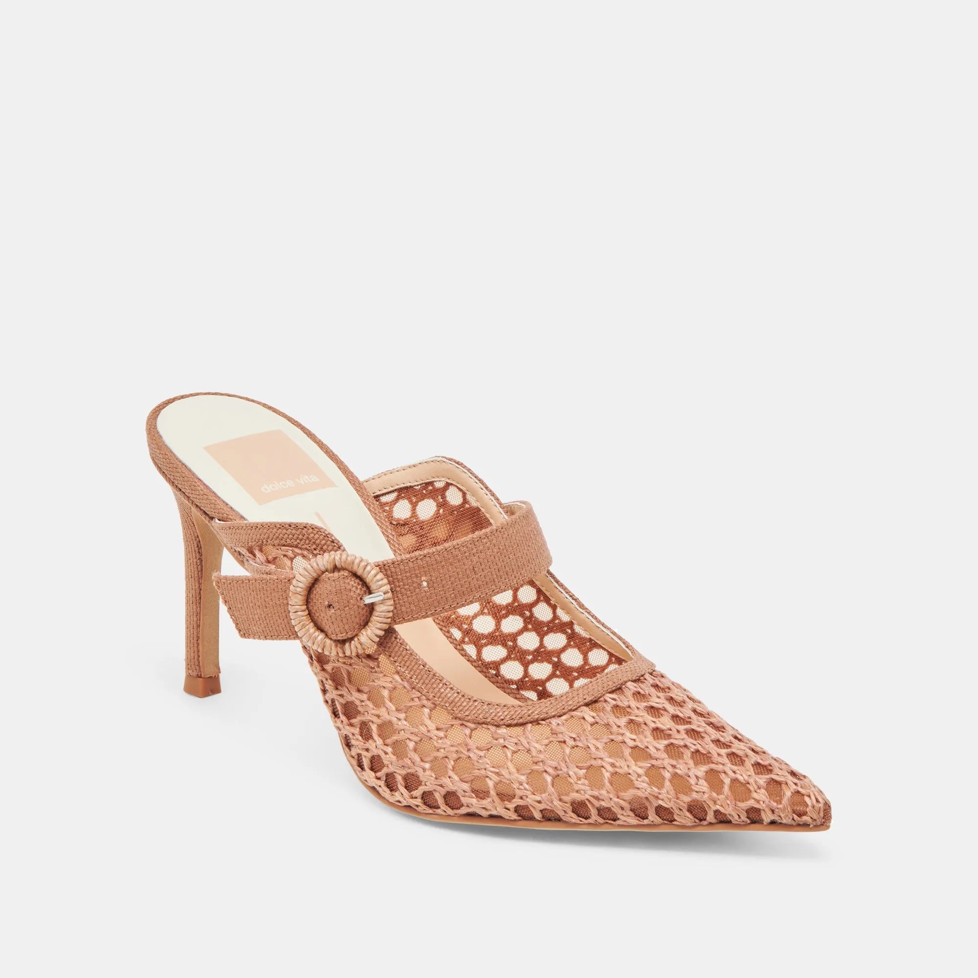 Heeled Booties KEEKEE HEELS SADDLE WOVEN RAFFIA