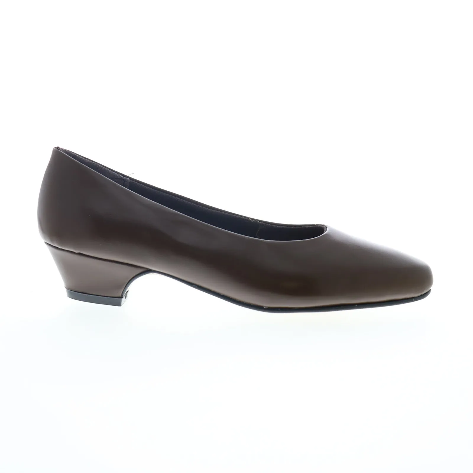 Capps Sail Pump Low Heel 90232-A Womens Brown Leather Pumps Heels Shoes Long Lasting Removable Footbed