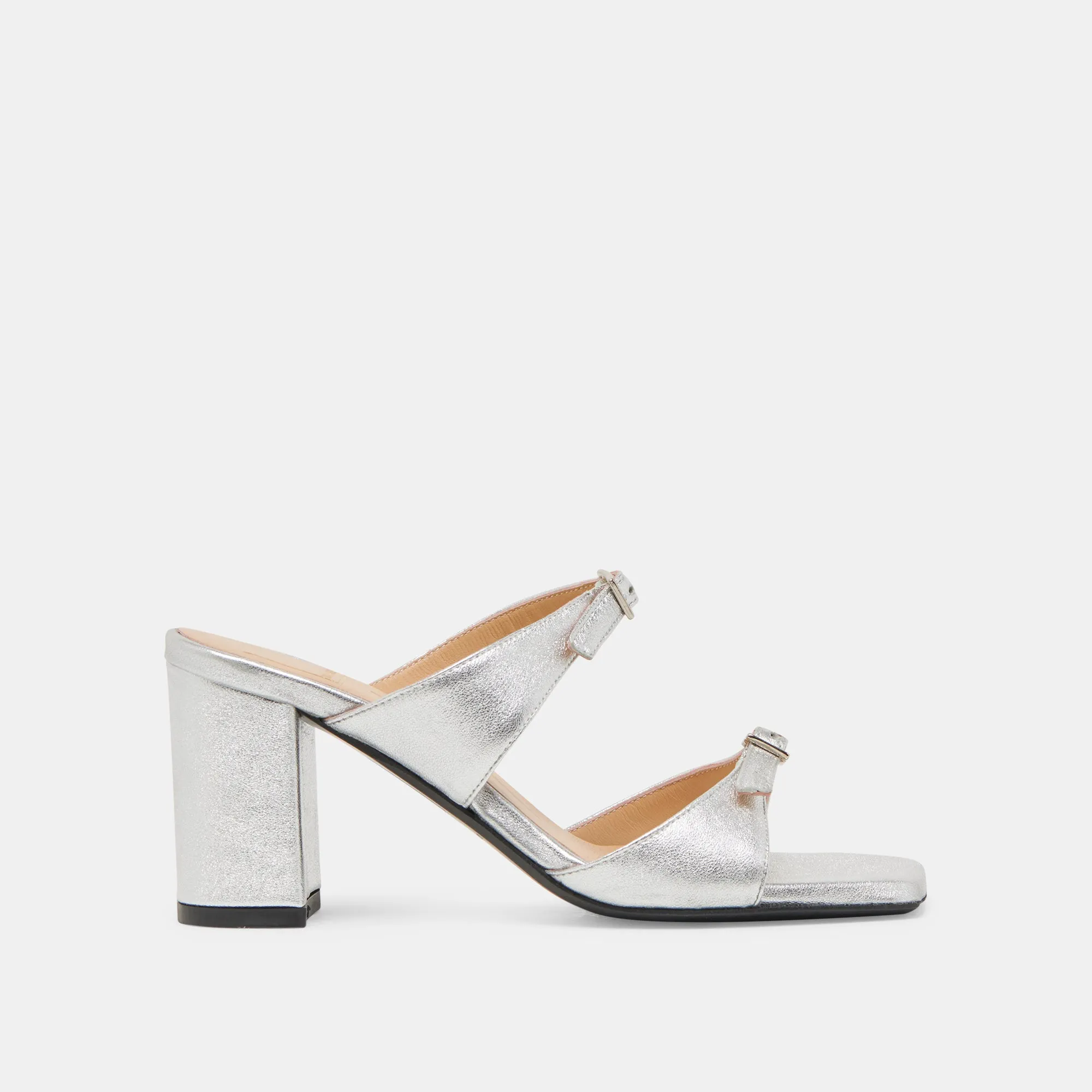 Luxury Heels for Office Suede Heels SHANE HEELS SILVER METALLIC LEATHER
