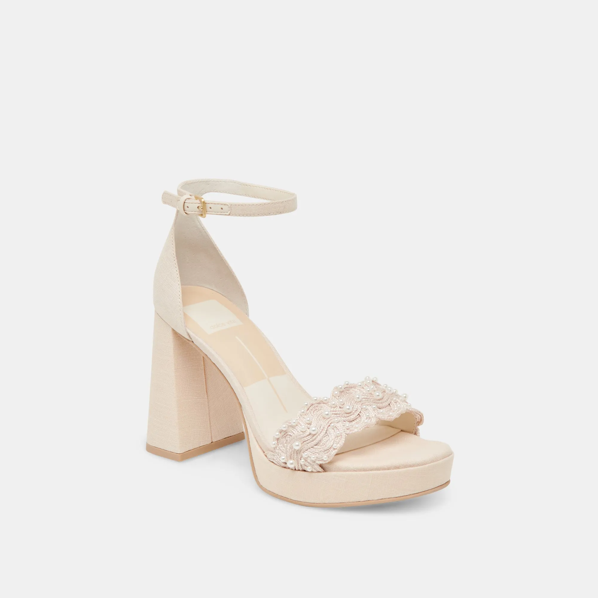 Classic White Heels Boho Chic Heels PELTIN PEARL HEELS VANILLA WOVEN RAFFIA
