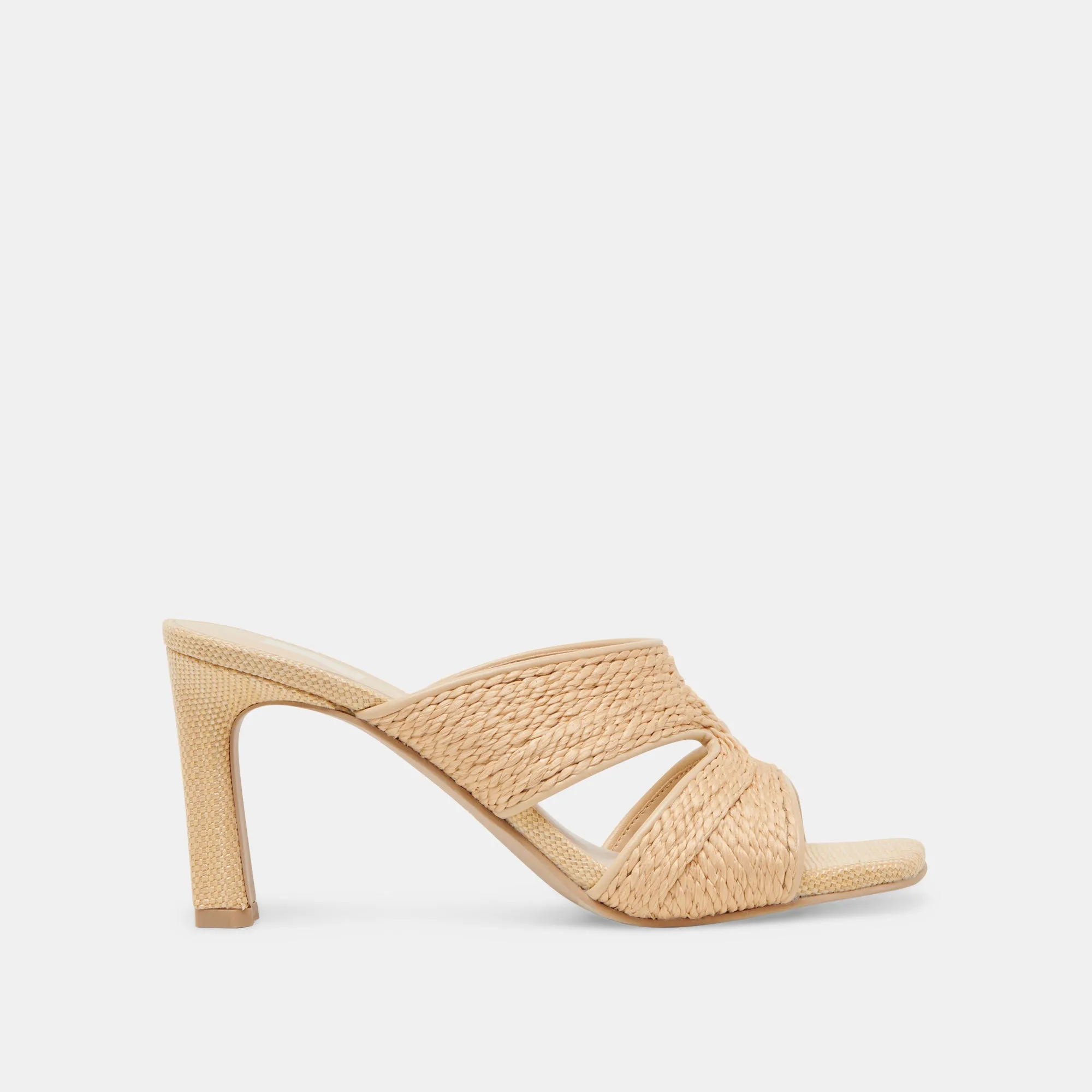 Special Occasion Heels Retro Sandals GITEL HEELS LT NATURAL RAFFIA