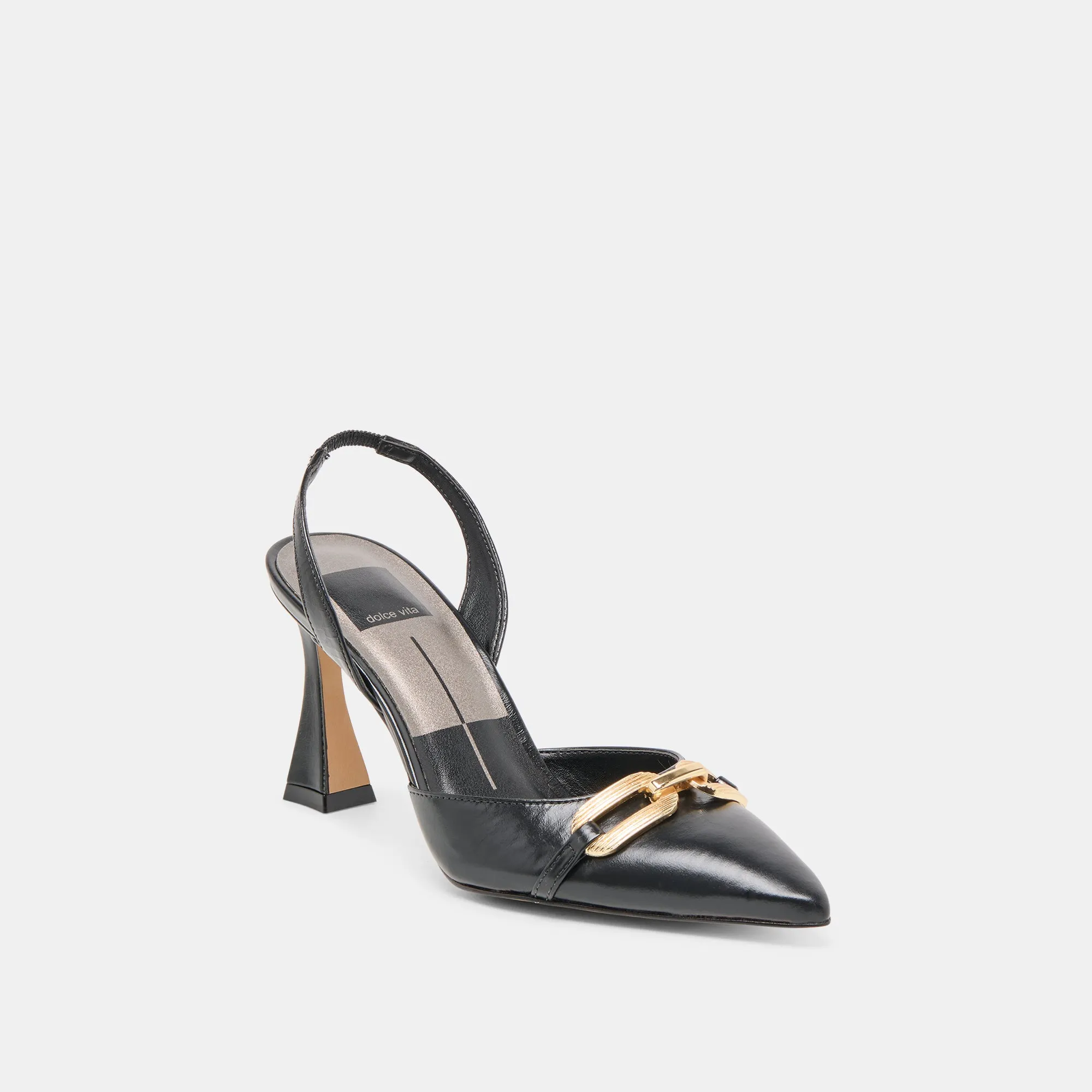 Pink Stiletto Heels MALIK HEELS MIDNIGHT CRINKLE PATENT