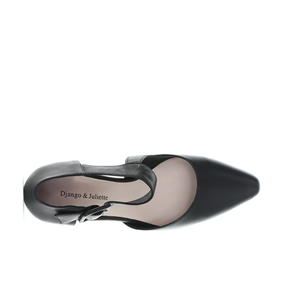 Foot Friendly DJANGO & JULIETTE HAPPIE BLACK/CLEAR HEEL
