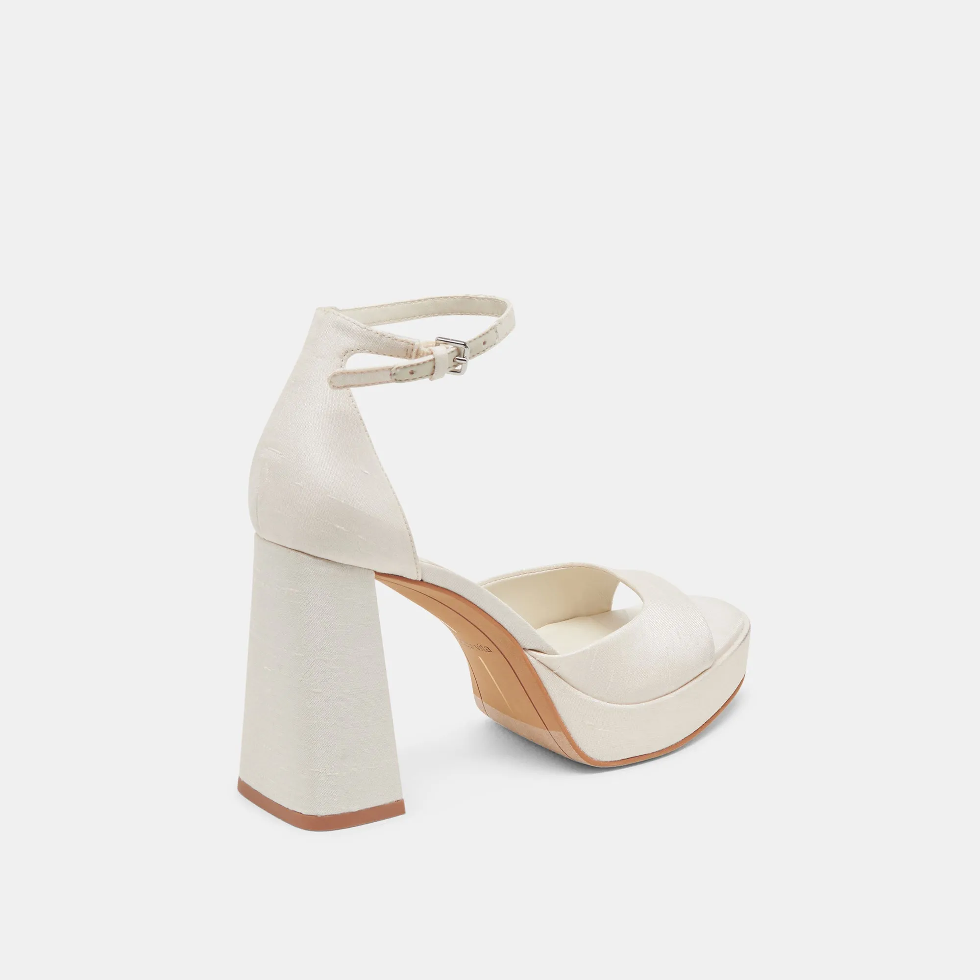 Stable PANDRO HEELS WHITE SATIN
