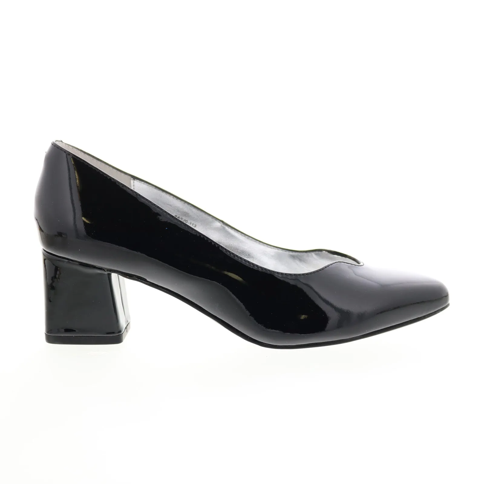 Ventilated David Tate Creative Womens Black Leather Slip On Block Heels Shoes