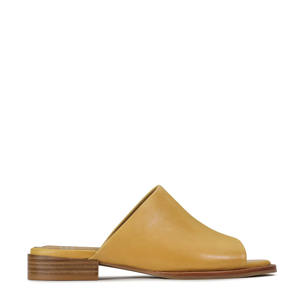 ALLA LEATHER SLIDE SANDALS handmade - quality - level mountainous