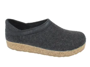 Retro Mood Haflinger Clogs Grizzly Buffalo Graphite