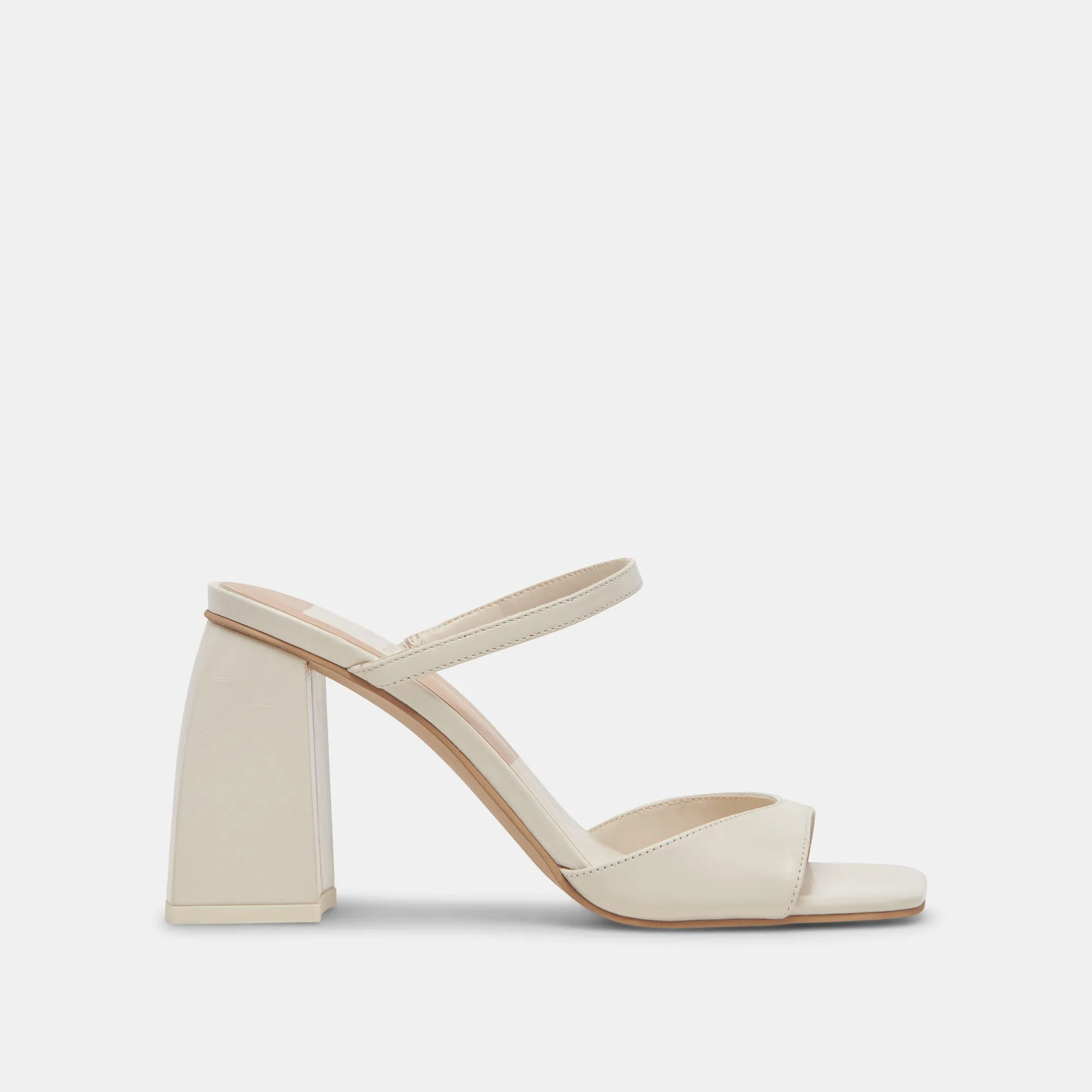 JEMMY HEELS IVORY CRINKLE PATENT Peep Toe Sandals for Party