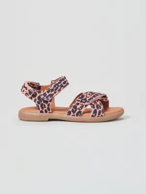 Flexible Fit Shoes Long Hour Rae Junior Cross-Strap Sandal Pink Animal