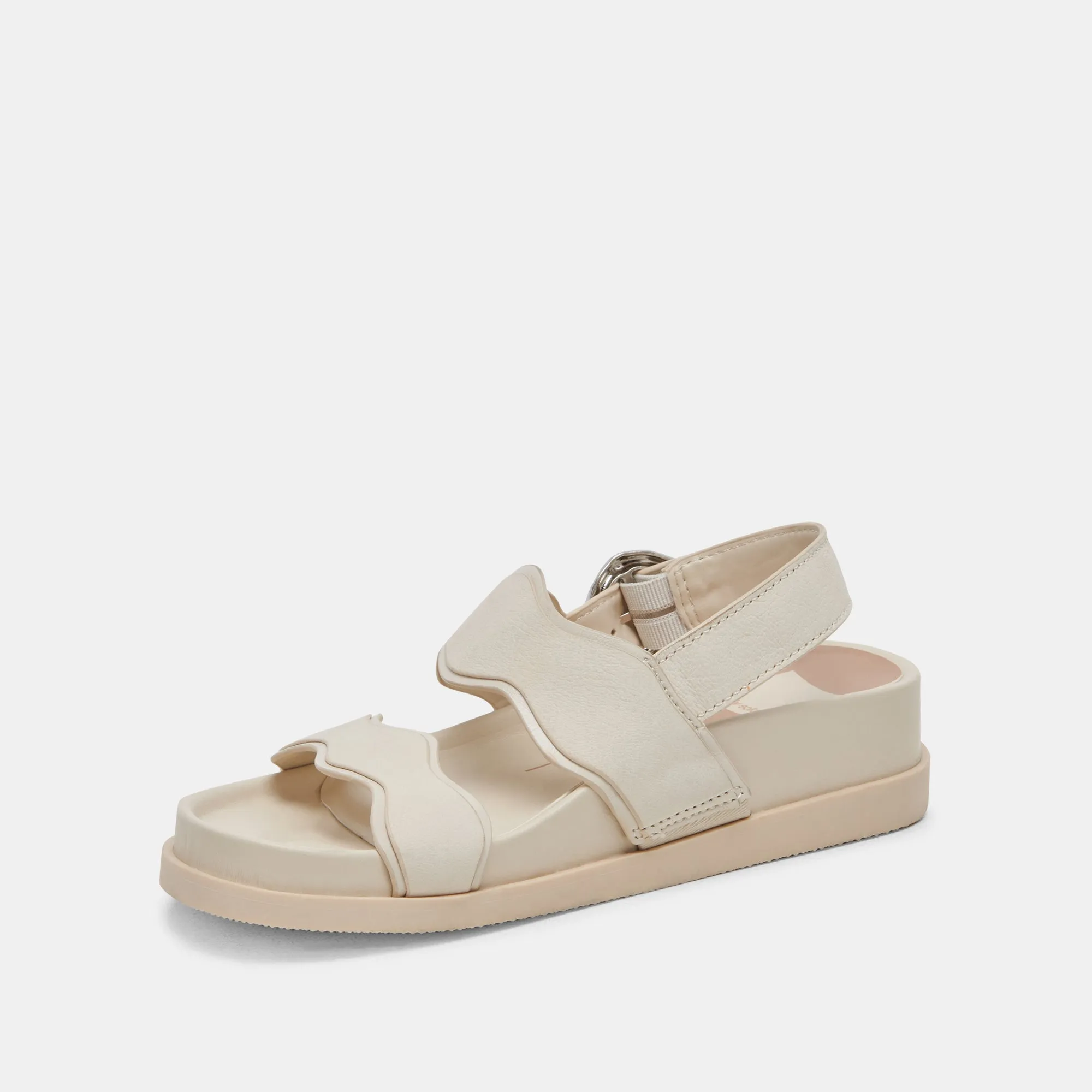Bead Edge Fashion Forward SINDY SANDALS IVORY NUBUCK