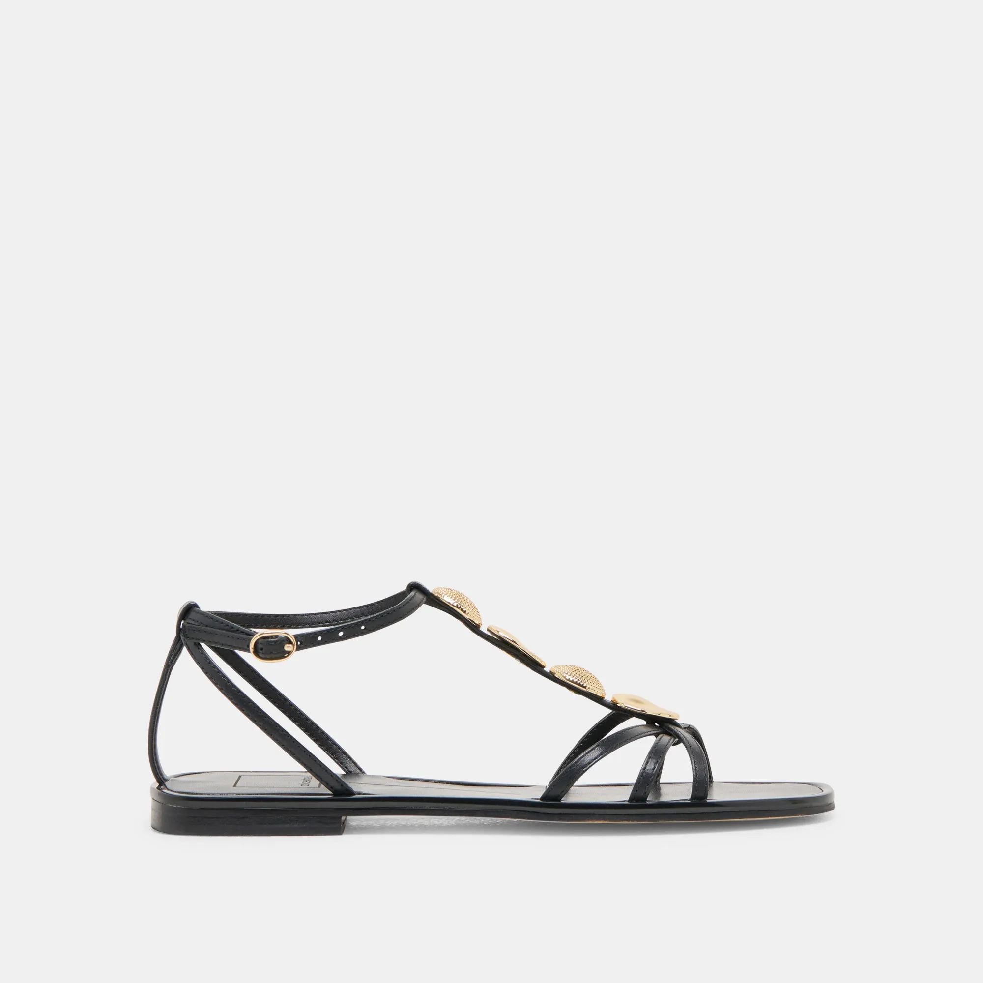 FAUN SANDALS BLACK LEATHER Air Walk Comfort Fit