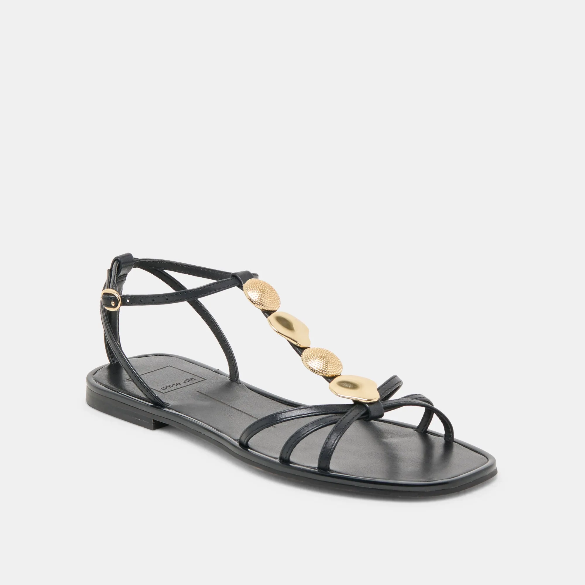 FAUN SANDALS BLACK LEATHER Fashionable Comfort