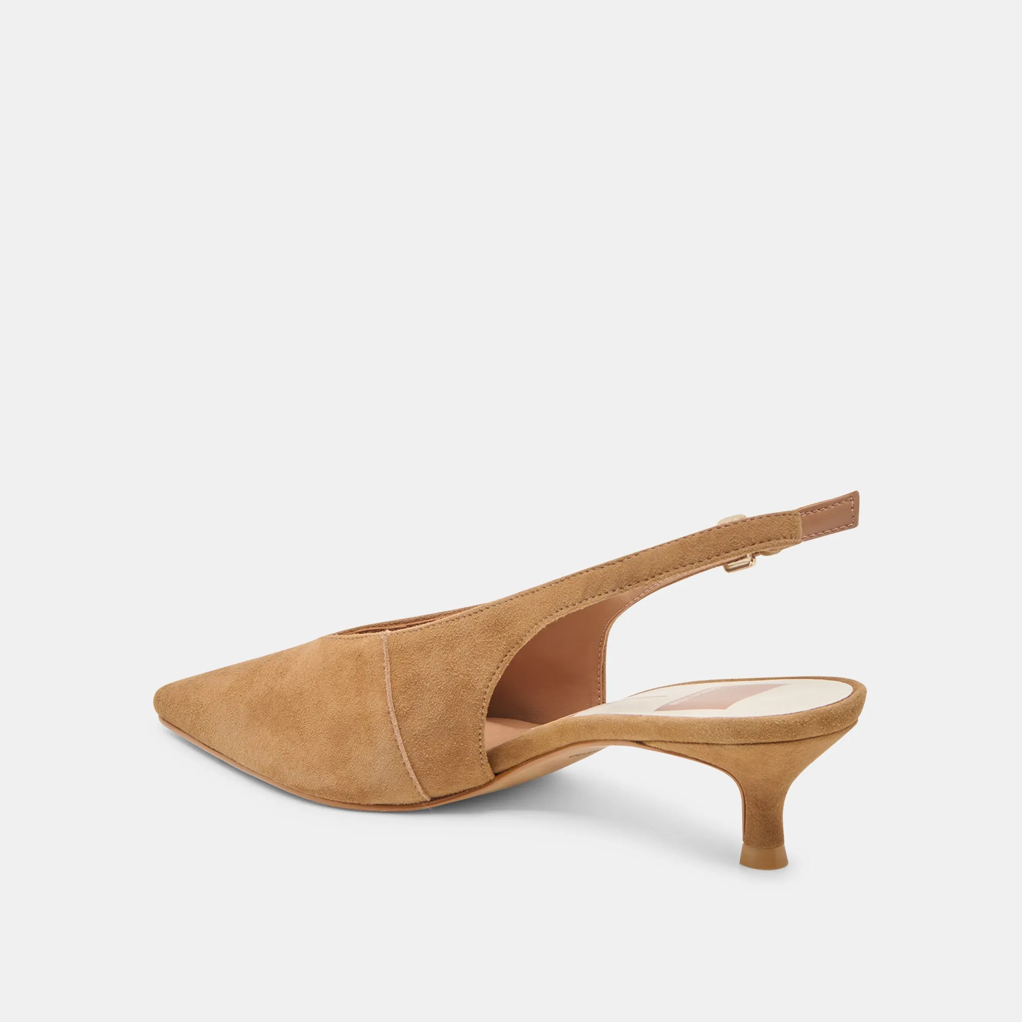 ALENNA HEELS LT BROWN SUEDE Shock Absorbing