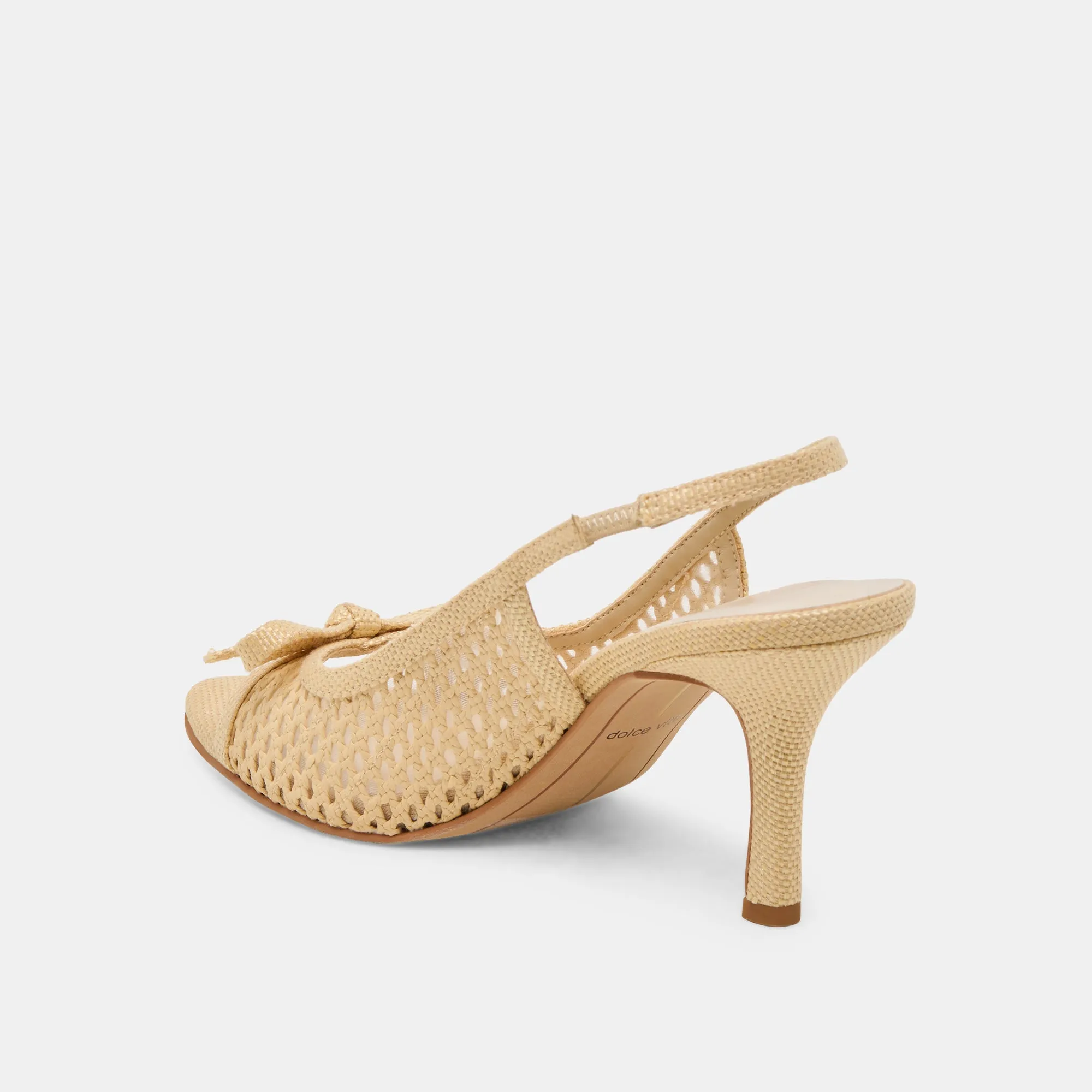 Luxury Pumps for Weddings Winter High Heels MORELA HEELS NATURAL RAFFIA