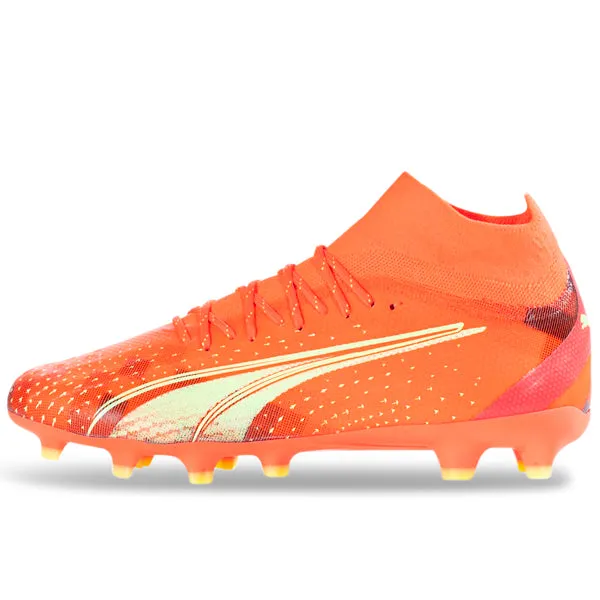 Wind Support Power Grip Puma Ultra Pro FG/AG Soccer Cleats (Coral/Fizzy Light)