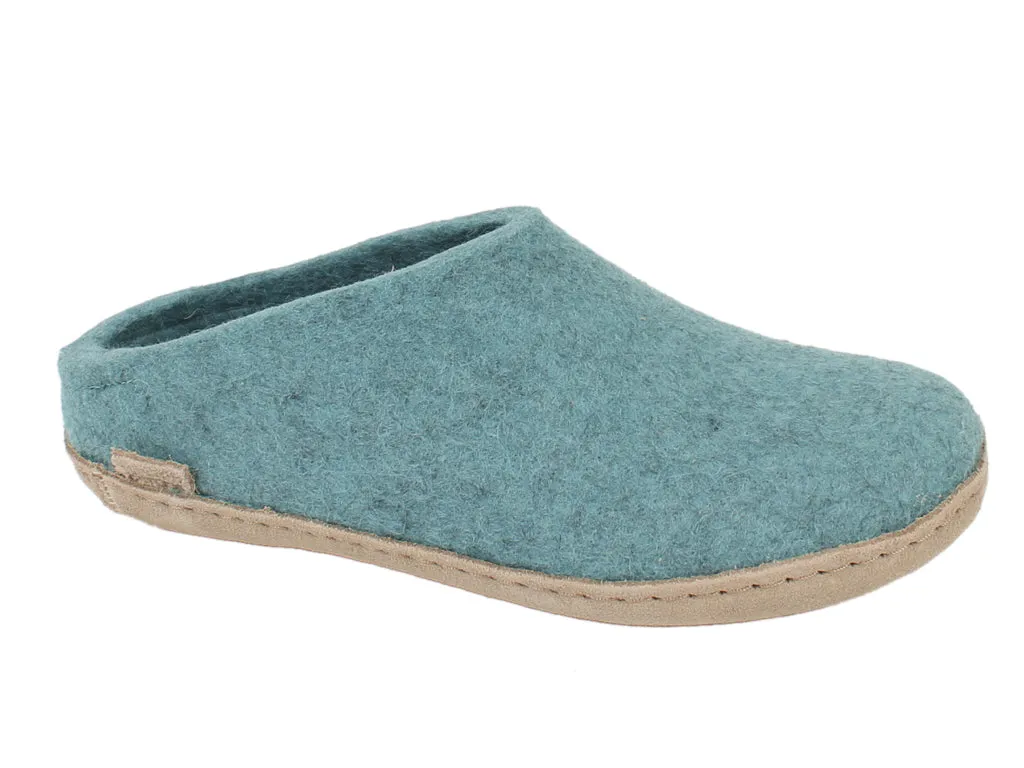 Comfortable Design Glerups Slippers Open Heel Sea Blue