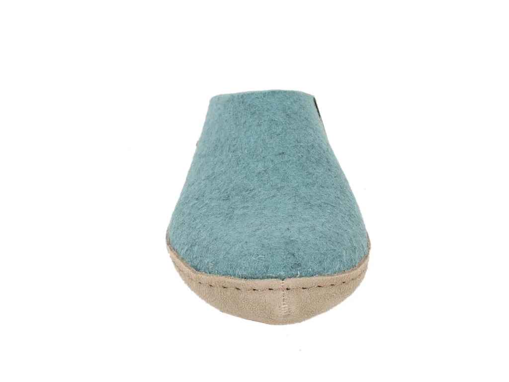 Comfortable Relax Fit Glerups Slippers Open Heel Sea Blue
