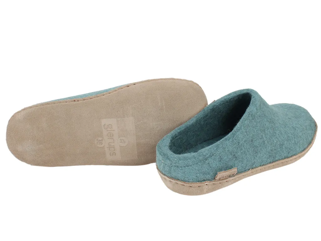Relaxed Beach Walk Effortless Slip-On Fit Glerups Slippers Open Heel Sea Blue