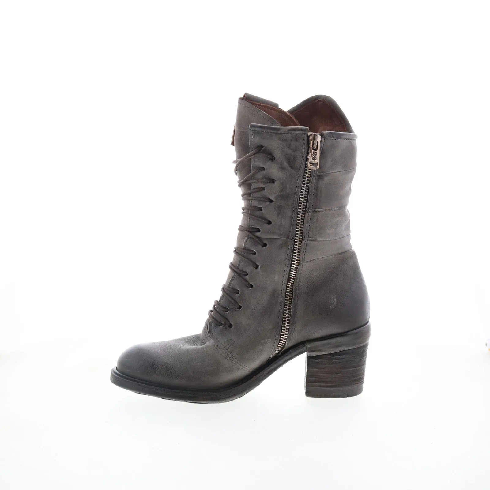 A.S. 98 Jasper Womens Gray Leather Zipper Casual Dress Boots Daily Commuter Arctic Cold