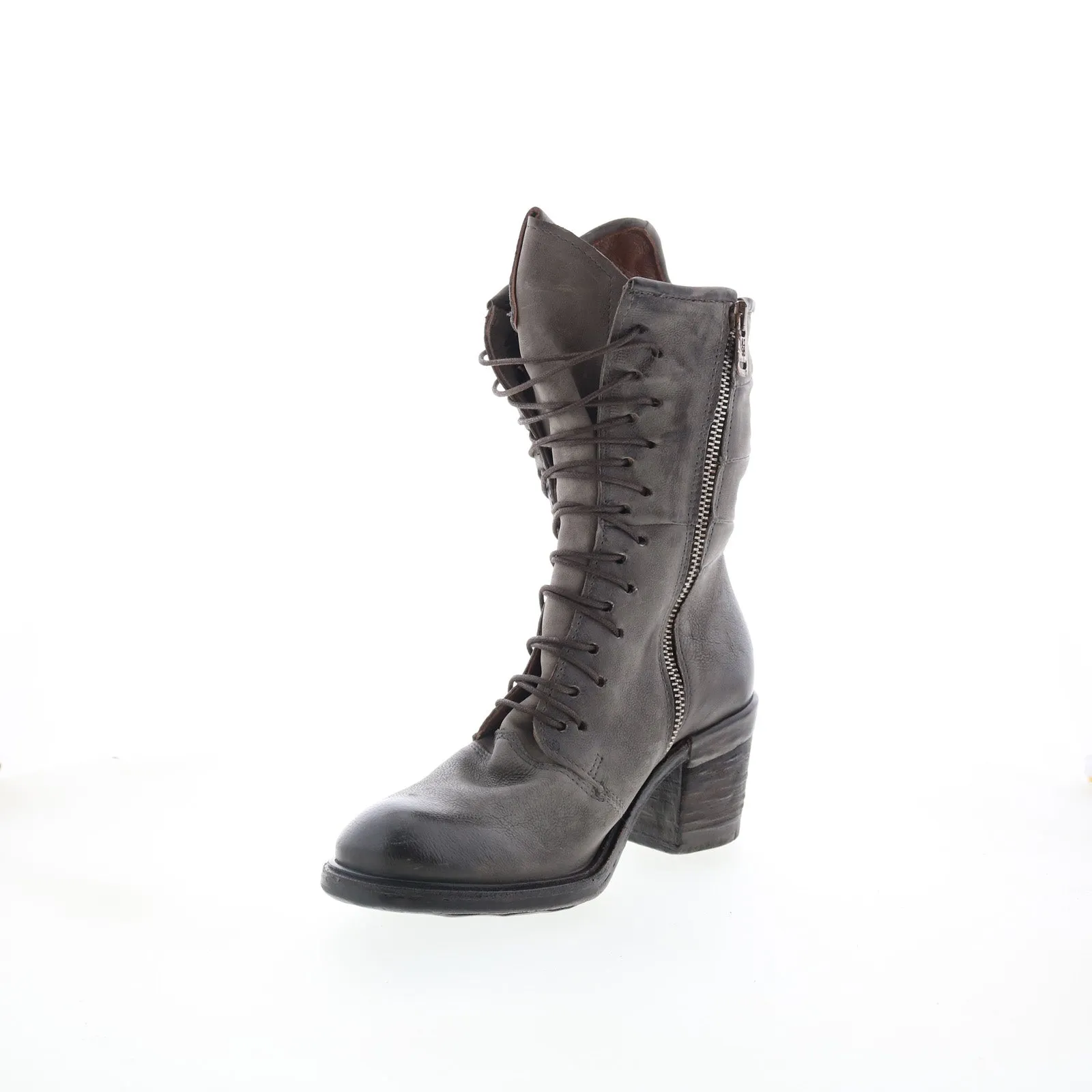 Reliable Fit Hiking Comfort A.S. 98 Jasper Womens Gray Leather Zipper Casual Dress Boots