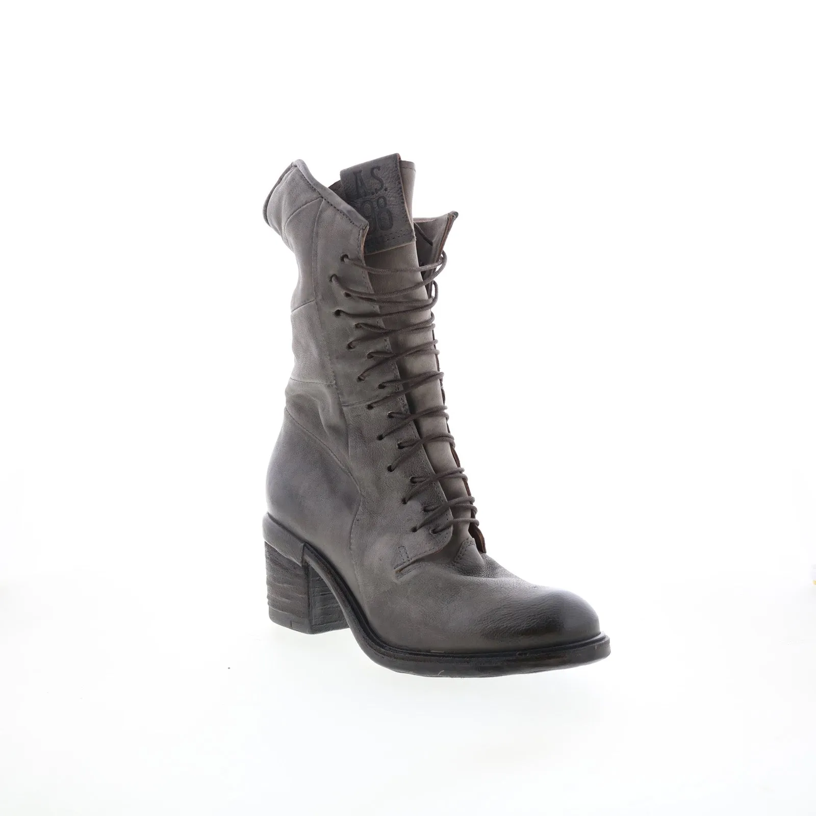 Buckle Closure Versatile Look A.S. 98 Jasper Womens Gray Leather Zipper Casual Dress Boots