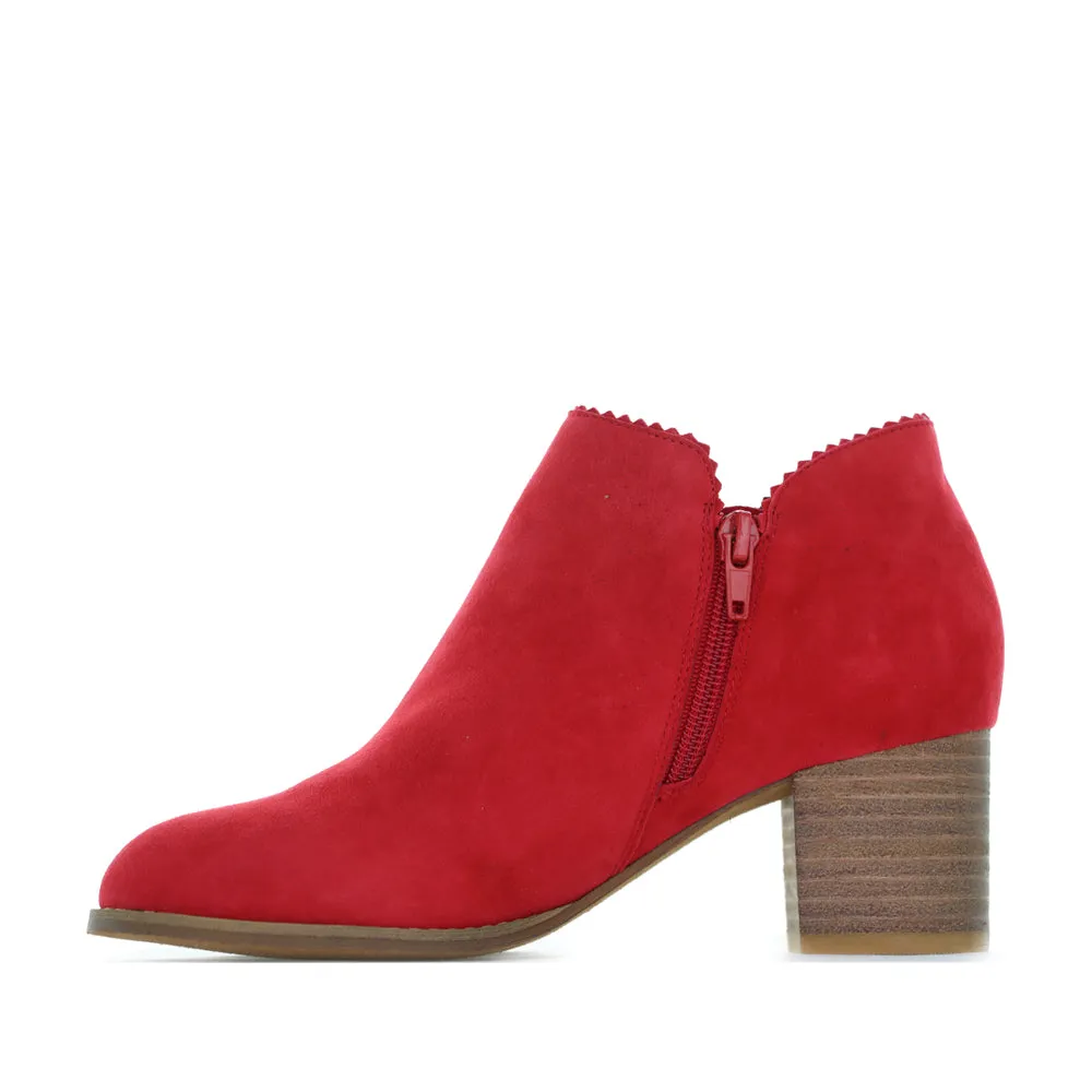 DJANGO & JULIETTE SHARON RED SUEDE Warm Comfort
