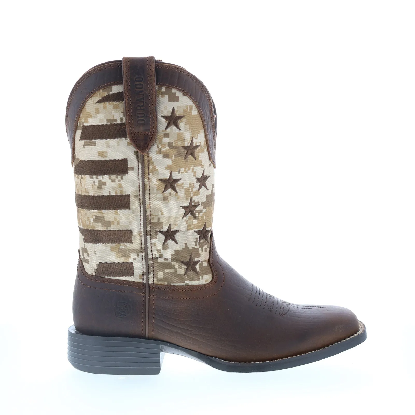 Durango Westward Saddlehorn DDB0397 Mens Brown Leather Slip On Western Boots Seamless Feel Smooth Texture