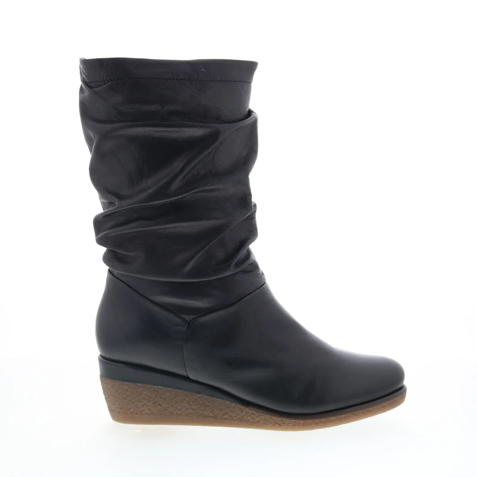 Non Slip Stable Ankle Miz Mooz Martina-MM Womens Black Leather Zipper Casual Dress Boots
