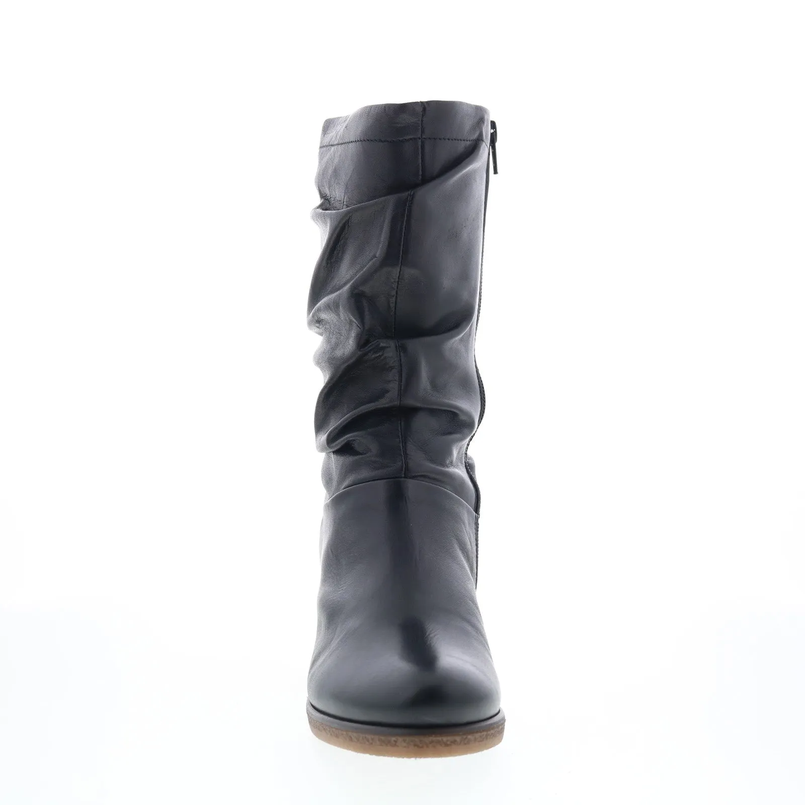Smart Style Miz Mooz Martina-MM Womens Black Leather Zipper Casual Dress Boots