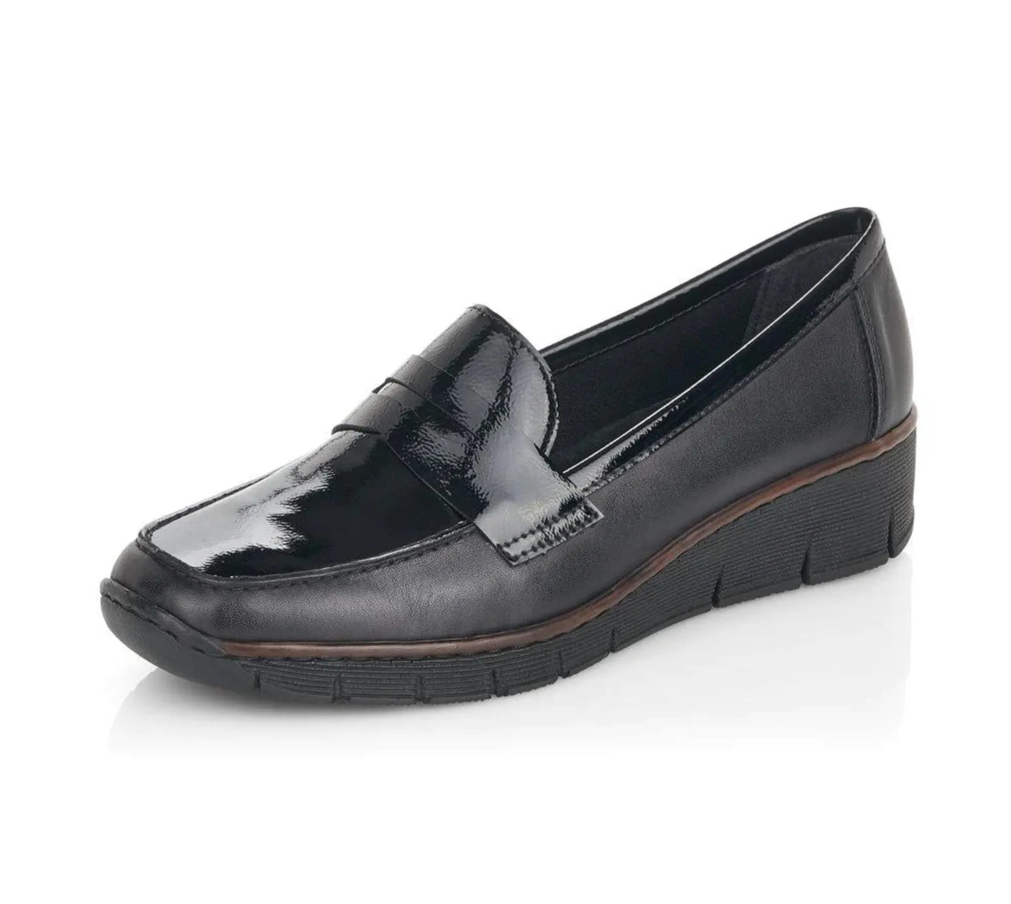 RIEKER 53732-00 BLACK Slip In Walk Lightweight Feel