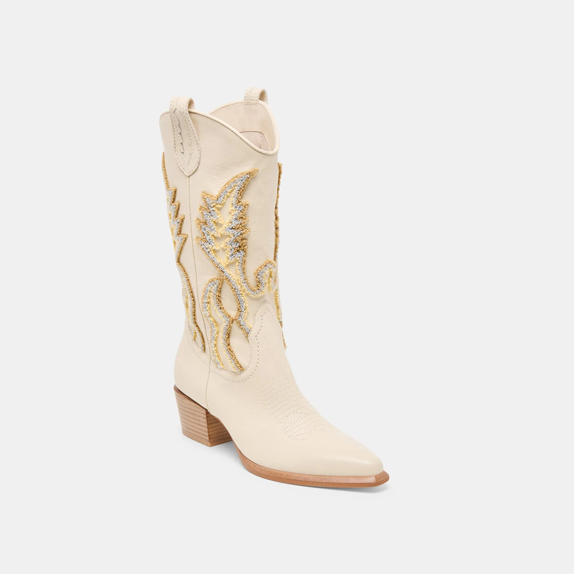 Neutral Tone VILA BOOTS IVORY LEATHER